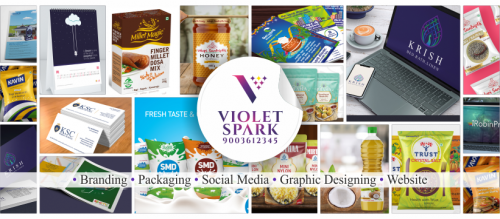 Violet Spark Facebook Cover Page Design